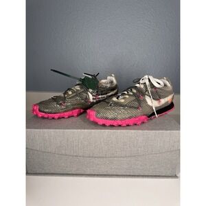 Nike Off-White Waffle Racer Vivid Sky CD8180-001 Womens‎ 10.5 Grey Pink Sneakers